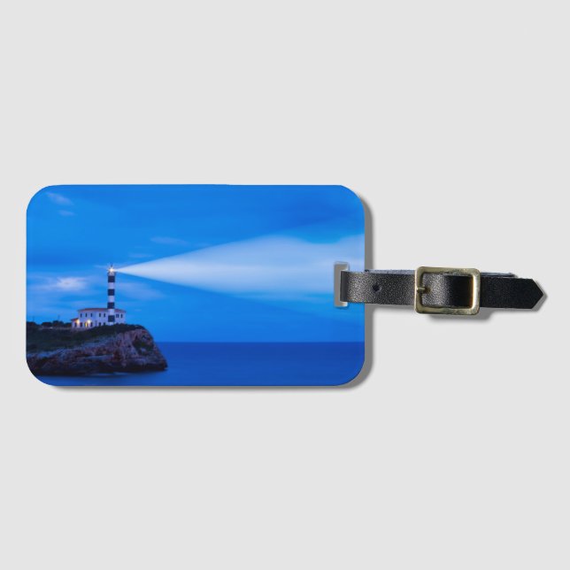 Portocolom Lighthouse Luggage Tag (Front Horizontal)