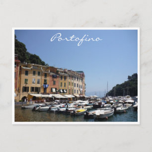 portofino boating postcard