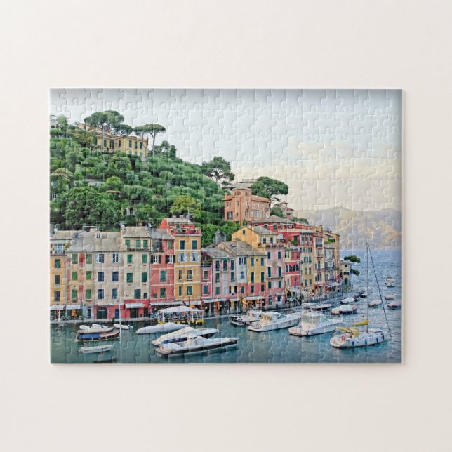 Portofino Harbor - Summer in Italy - 11x14 inch Jigsaw Puzzle (Horizontal)