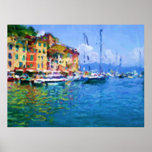 Portofino Harbour Poster