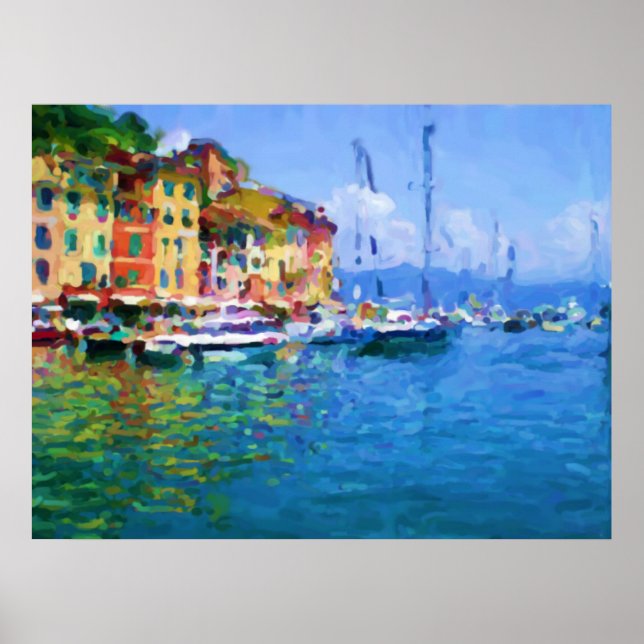 Portofino Harbour Poster (Front)
