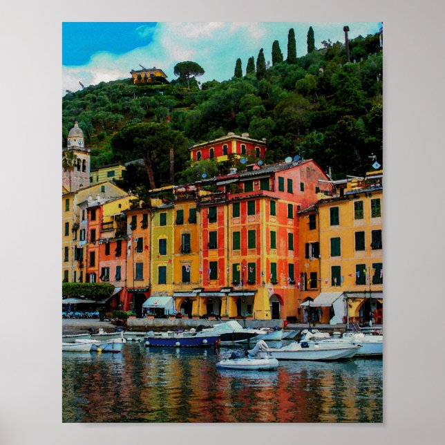 Portofino Italy Liguria Riviera Europe Travel Poster (Front)