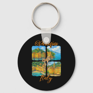 Portofino Italy Traveling Trip Coquette Portofino Key Ring