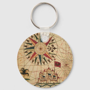 Portolan Chart   Map of Cairo, Egypt Key Ring