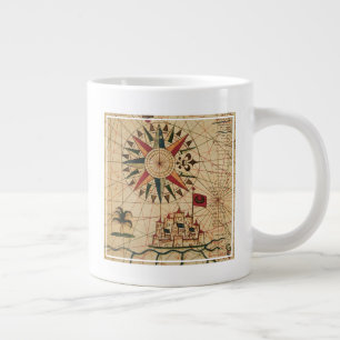 Portolan Chart Map of Cairo, Egypt Large Coffee Mug