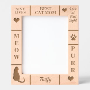 Portrait 8x10 BEST Cat MOM Ever Custom Name Etched Frames