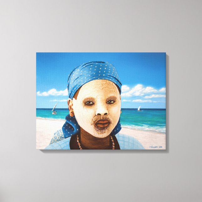 Portrait, African Woman Canvas Print (Front)