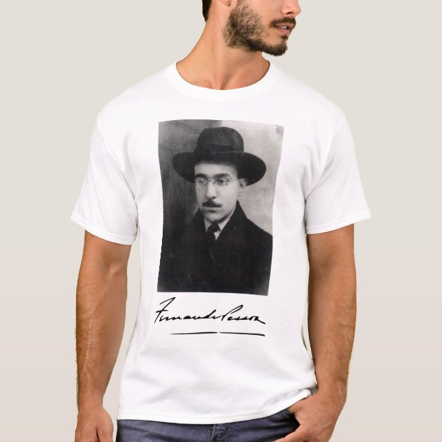 Portrait and Signature of Fernando Pessoa T-Shirt (Front)