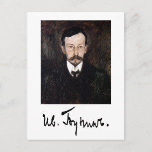 Portrait and Signature of Ivan Bunin Postcard
