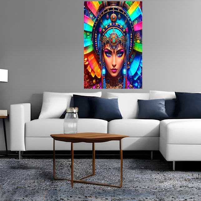 Portrait: Aztec Goddess Mictēcacihuātl | AI Art Poster (Creator Uploaded)