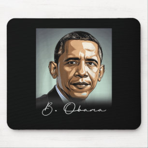 Portrait Barack Obama President Patriotic Mouse Mat