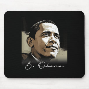 Portrait Barack Obama President Patriotic Mouse Mat