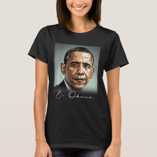 Portrait Barack Obama President Patriotic  T-Shirt