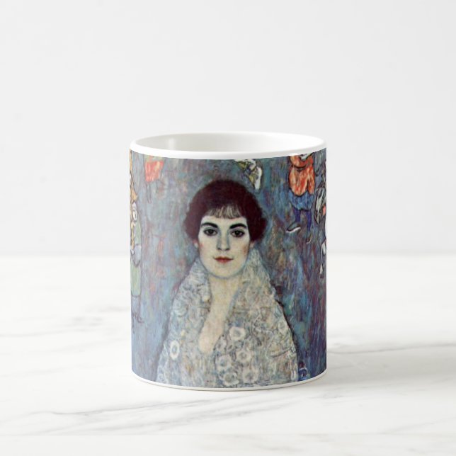 Portrait Baroness Elisabeth Bacchofen Echt, Klimt Coffee Mug (Center)