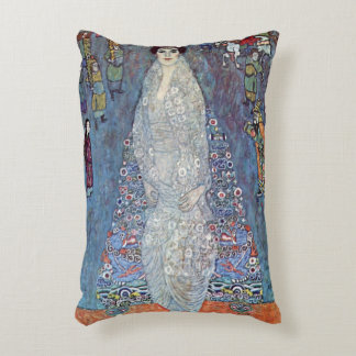Portrait Baroness Elisabeth Bacchofen Echt, Klimt Decorative Cushion