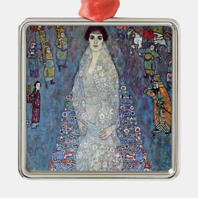 Portrait Baroness Elisabeth Bacchofen Echt, Klimt Metal Tree Decoration (Front)