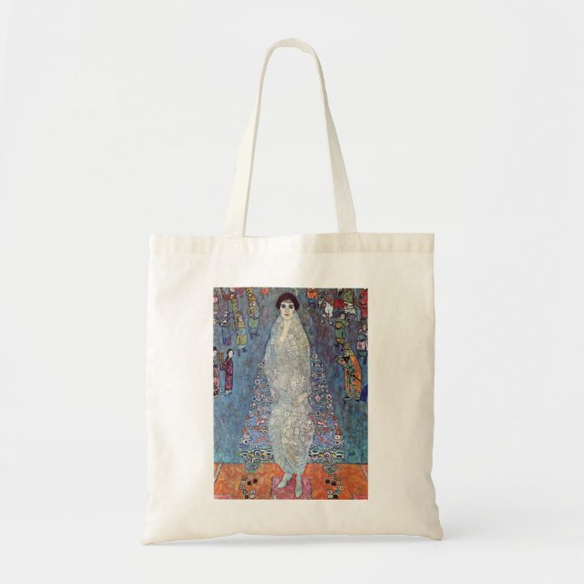 Portrait Baroness Elisabeth Bacchofen Echt, Klimt Tote Bag (Front)
