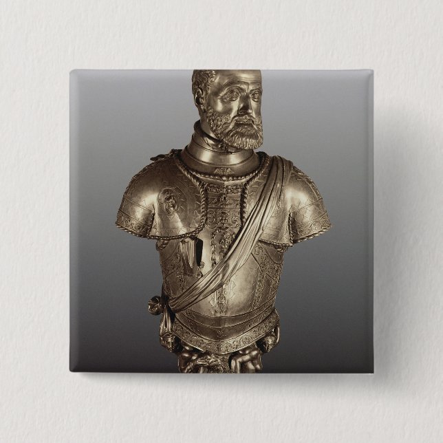 Portrait bust 15 cm square badge (Front)