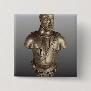 Portrait bust 15 cm square badge