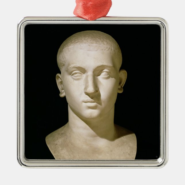 Portrait bust of Emperor Severus Alexander Metal Tree Decoration (Front)