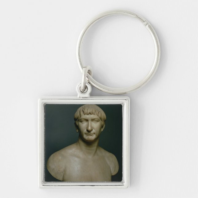 Portrait bust of emperor Trajan (53-117 AD) 1st-2n Key Ring (Front)