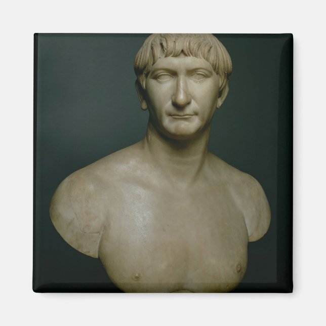 Portrait bust of emperor Trajan (53-117 AD) 1st-2n Magnet (Front)
