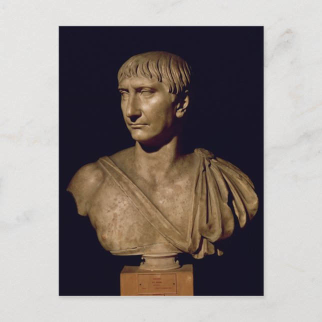 Portrait bust of Emperor Trajan Postcard (Front)