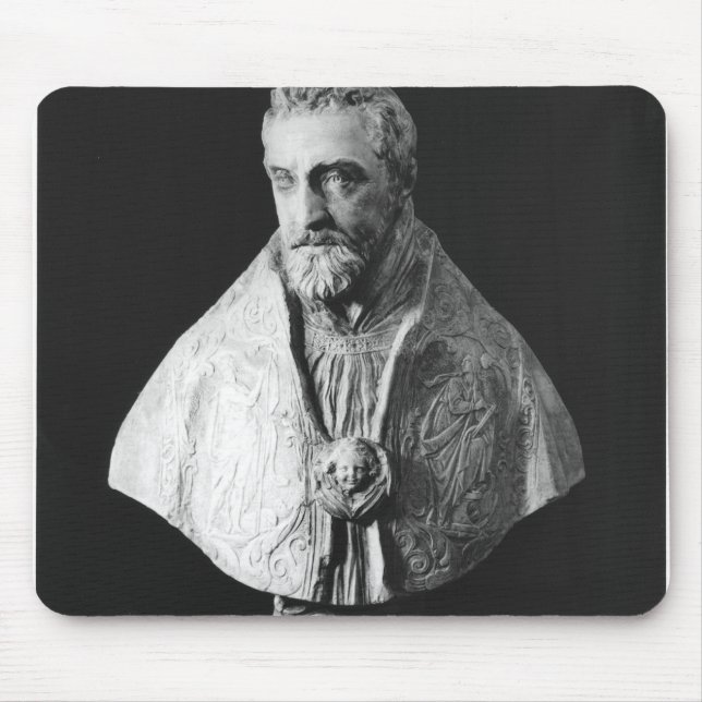 Portrait bust of Francois d'Escoubleau Mouse Mat (Front)