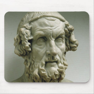 Portrait bust of Homer Mouse Mat