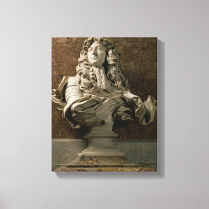 Portrait bust of Louis XIV (1638-1715), 1665, (mar Canvas Print