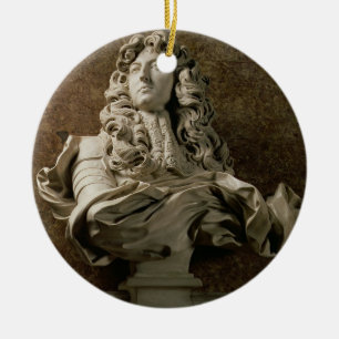 Portrait bust of Louis XIV (1638-1715), 1665, (mar Ceramic Tree Decoration