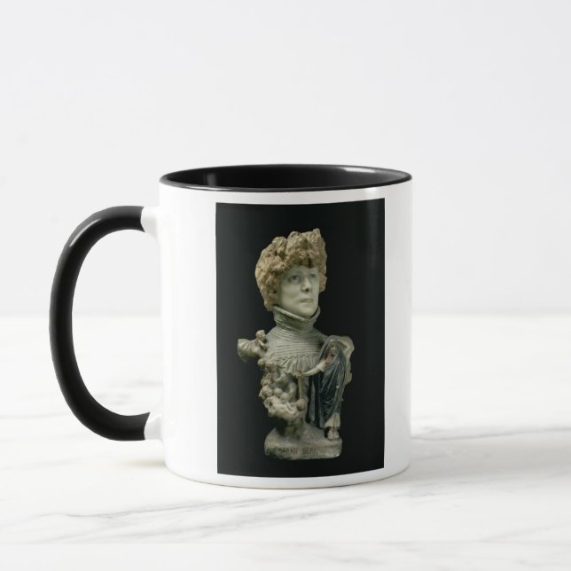 Portrait Bust of Sarah Bernhardt (1844-1923) Frenc Mug (Left)