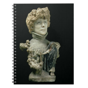 Portrait Bust of Sarah Bernhardt (1844-1923) Frenc Notebook