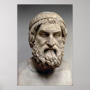 Portrait bust of Sophocles Poster