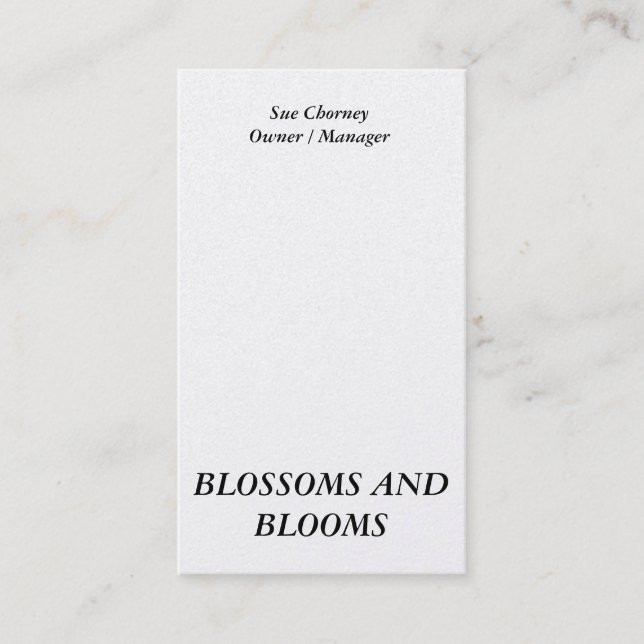 PORTRAIT CUSTOMIZABLE BUSINESS CARDS (Front)