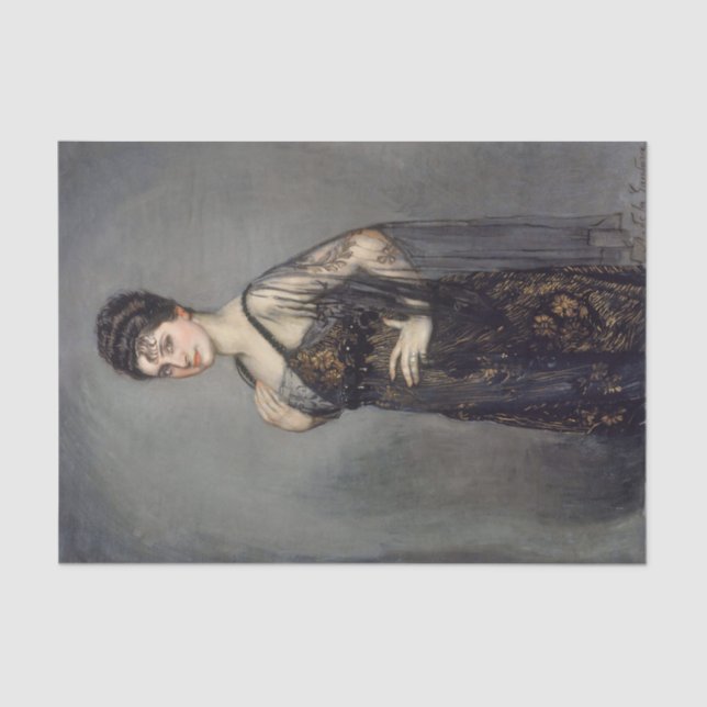 Portrait de Madame Louis Rosenau by Gandara Tissue Paper (Front)