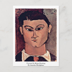 Portrait De Moise Kiesling By Amedeo Modigliani Postcard