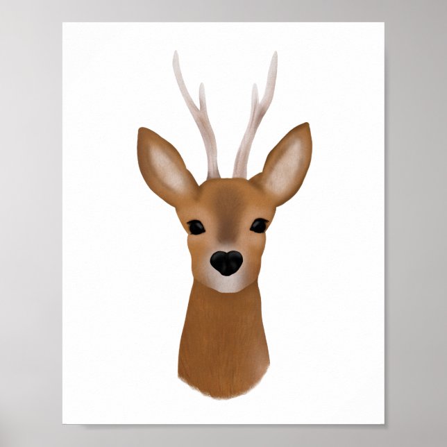Portrait deer head poster (Front)