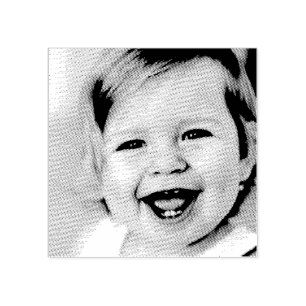 Portrait Face Photo Craft Rubber Stamp