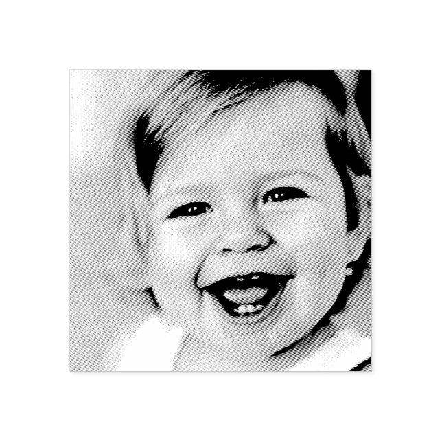 Portrait Face Photo Craft Rubber Stamp (Imprint)