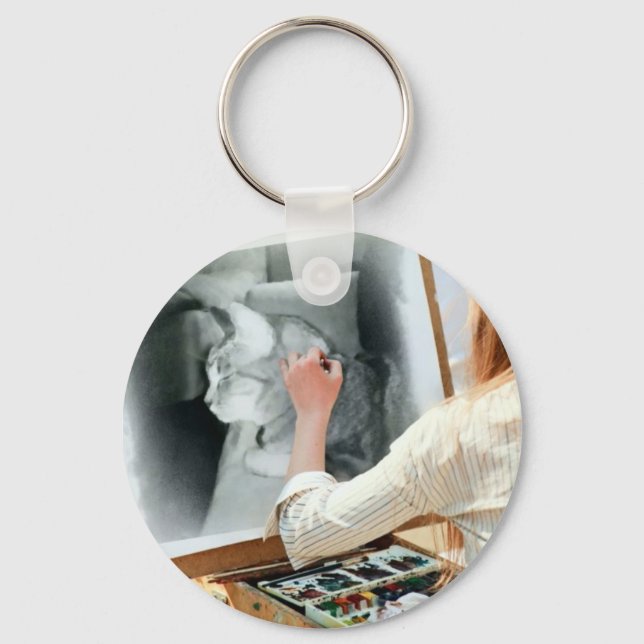 Portrait for Indigo Key Ring (Front)