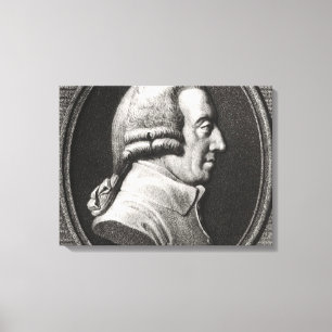 Portrait from a medallion of Adam Smith Canvas Print