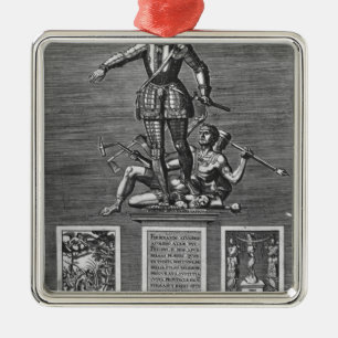 Portrait Glorifying Ferdinand Alvarez of Toledo Metal Tree Decoration