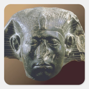 Portrait head of Sesostris III  from a sphinx Square Sticker