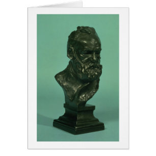 Portrait head of Victor Hugo (1802-85) (bronze)