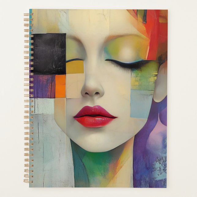 Portrait in Colour Block Surrealism  Planner (Front)