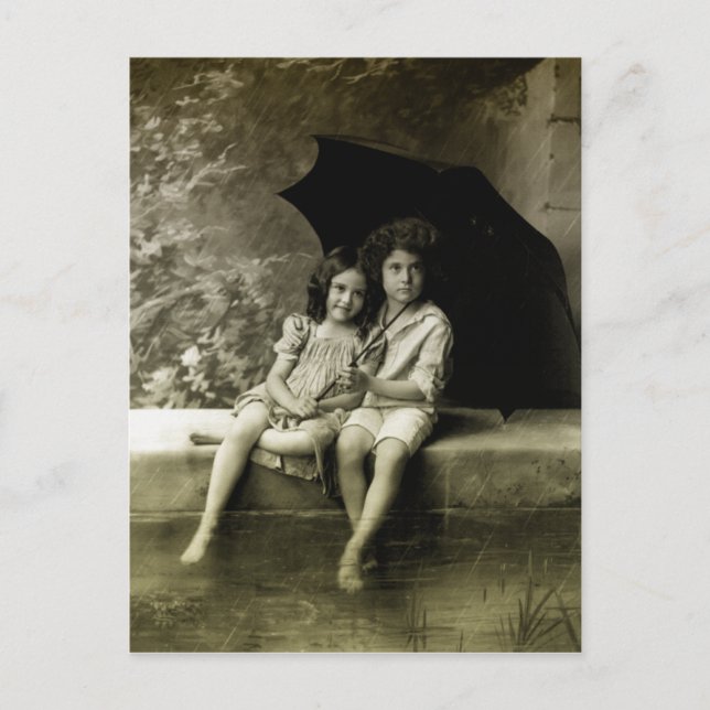 Portrait in the rain postcard (Front)