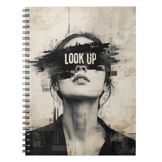 Portrait - LOOK UP | Notebook Journal (Front)