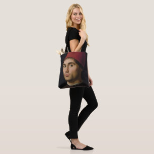 Portrait Man Antonello Messina painting art vintag Tote Bag