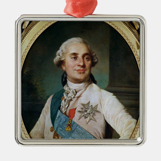 Portrait Medallion of Louis XVI  1775 Metal Tree Decoration (Front)